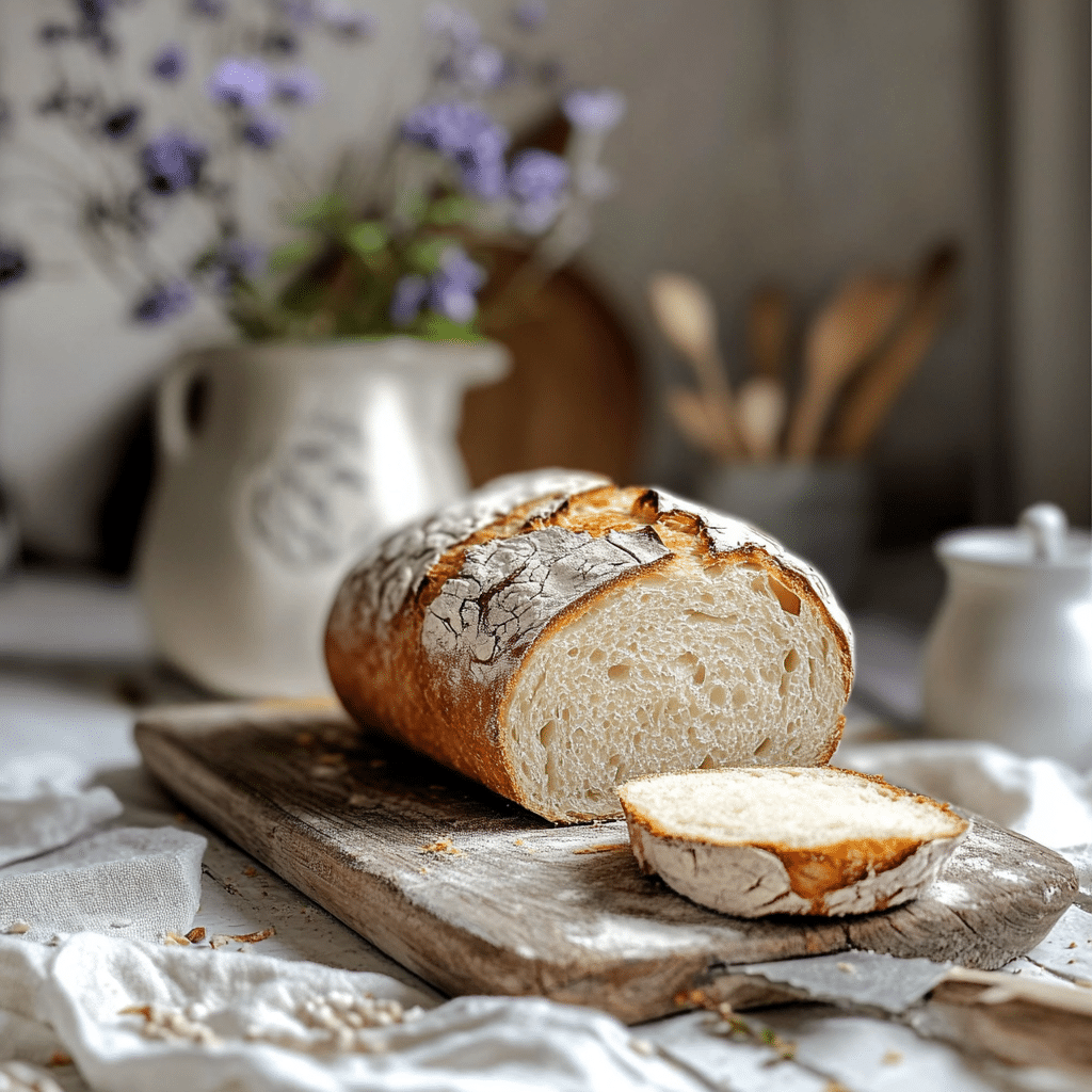 clever carrot sourdough rustic loaf on wooden board