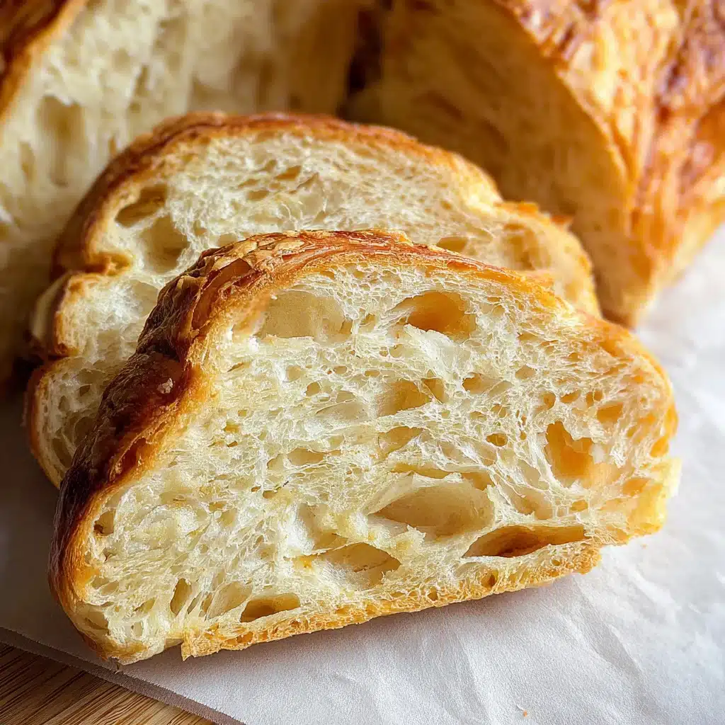 Croissant loaf sourdough close-up
