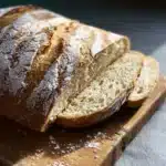 Sourdough bread and cancer health benefits close-up