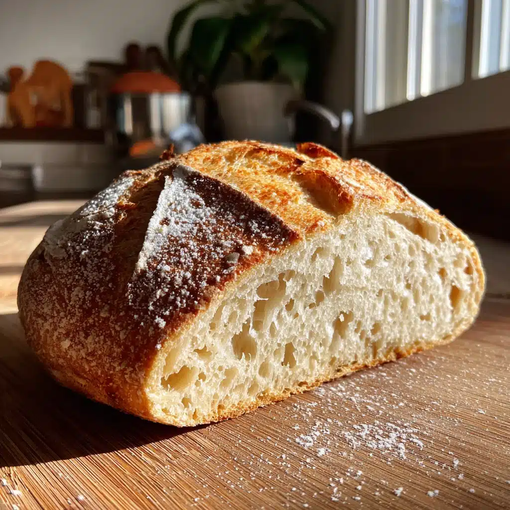 Aldi sourdough bread sliced on cutting board