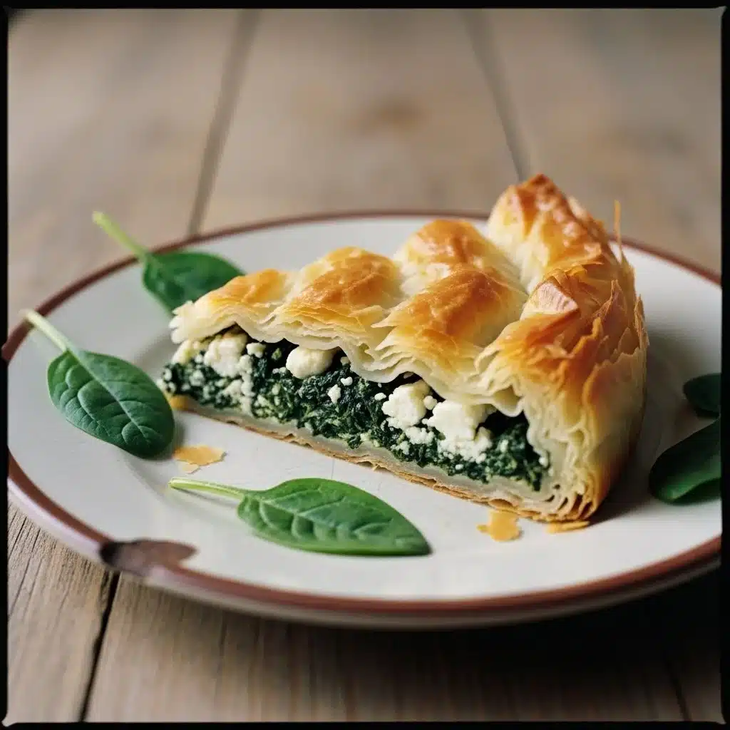 10-Minute Spinach and Feta Stuffed Phyllo Tart ready to serve