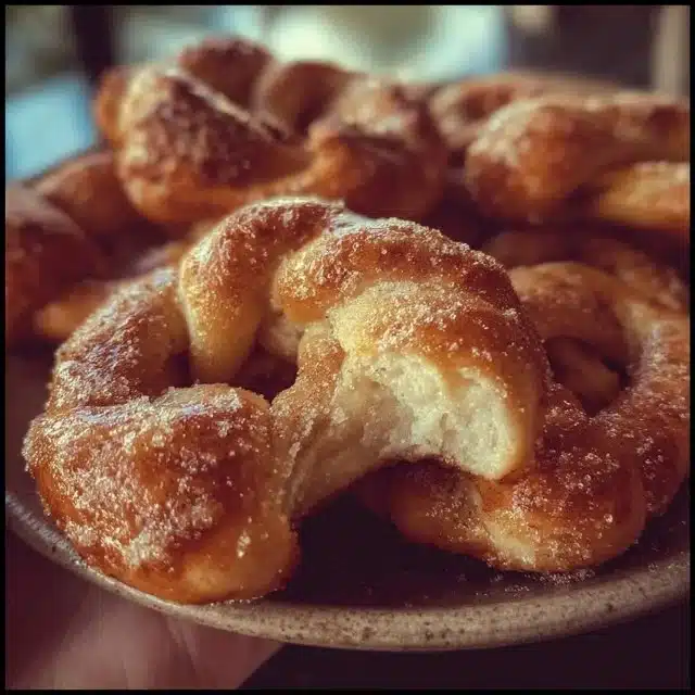 Cinnamon Sugar Soft Pretzels – 7 Reasons You’ll Love This Treat 2 Freshly baked cinnamon sugar soft pretzels on a wooden board