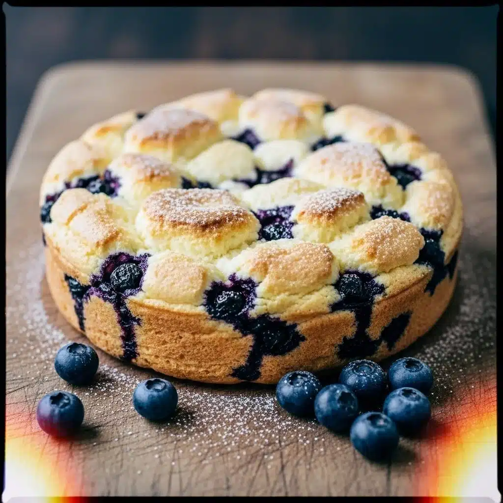 Cottage Cheese Blueberry Cloud Bread baked to perfection, fluffy and healthy treat.