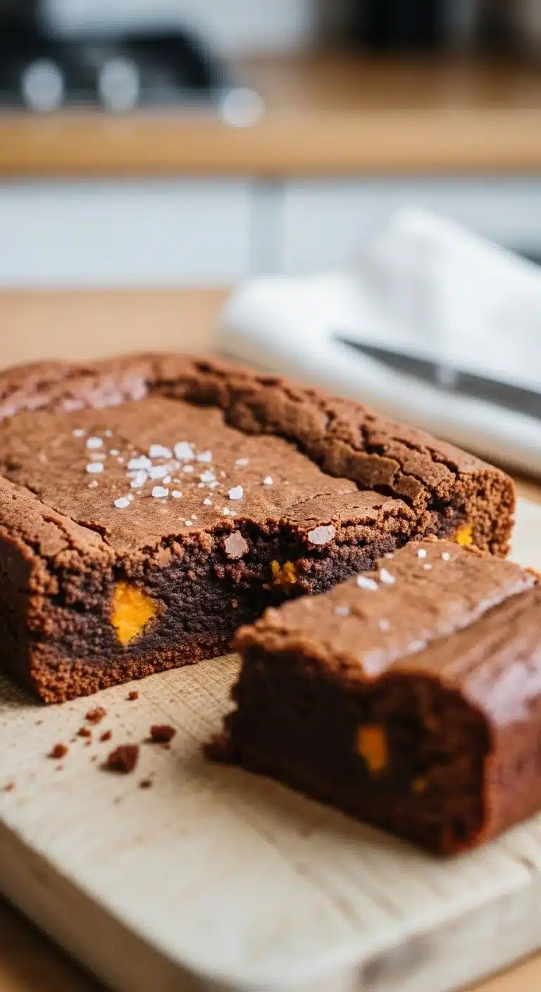 Easy Sweet Potato Brownie 1 Delicious easy sweet potato brownie topped with chocolate drizzle