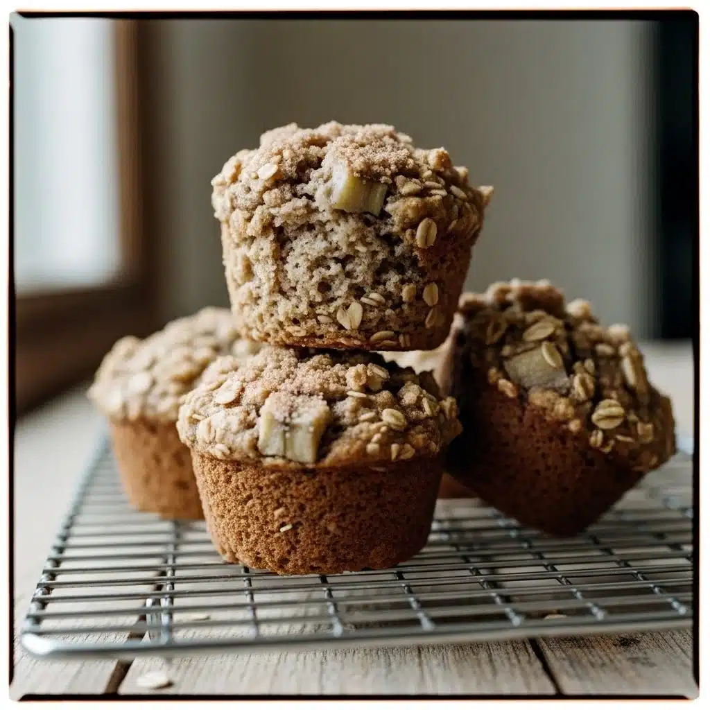 Healthy banana oatmeal muffins baked to perfection