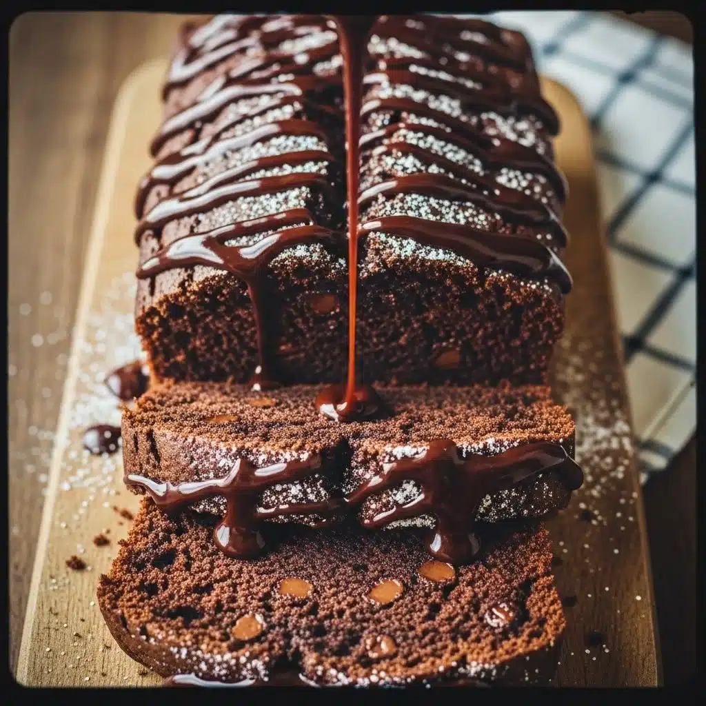 Hot Fudge Brownie Bread 2 Delicious hot fudge brownie bread drizzled with fudge sauce