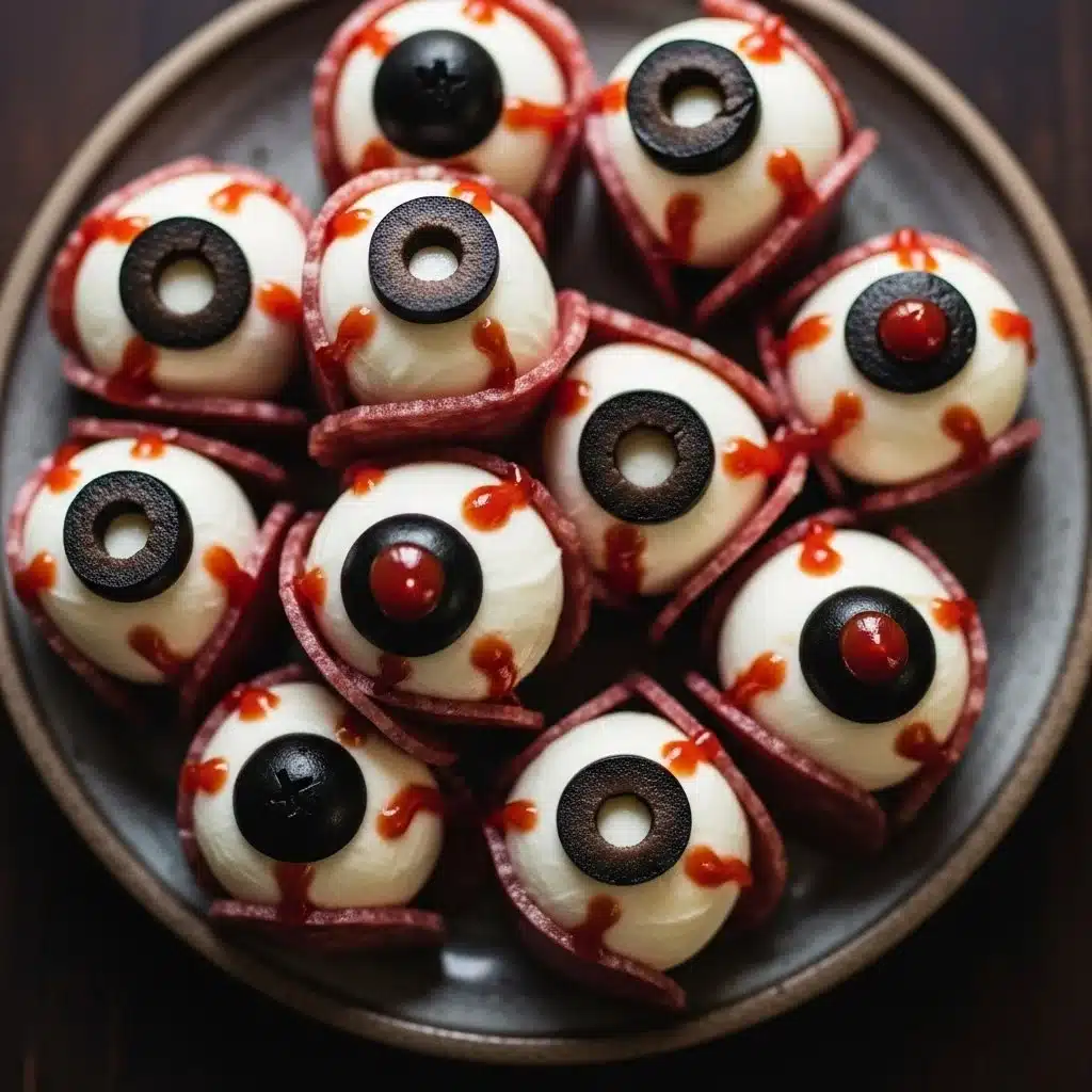 Delicious Salami Mozzarella Eyeballs appetizer for parties
