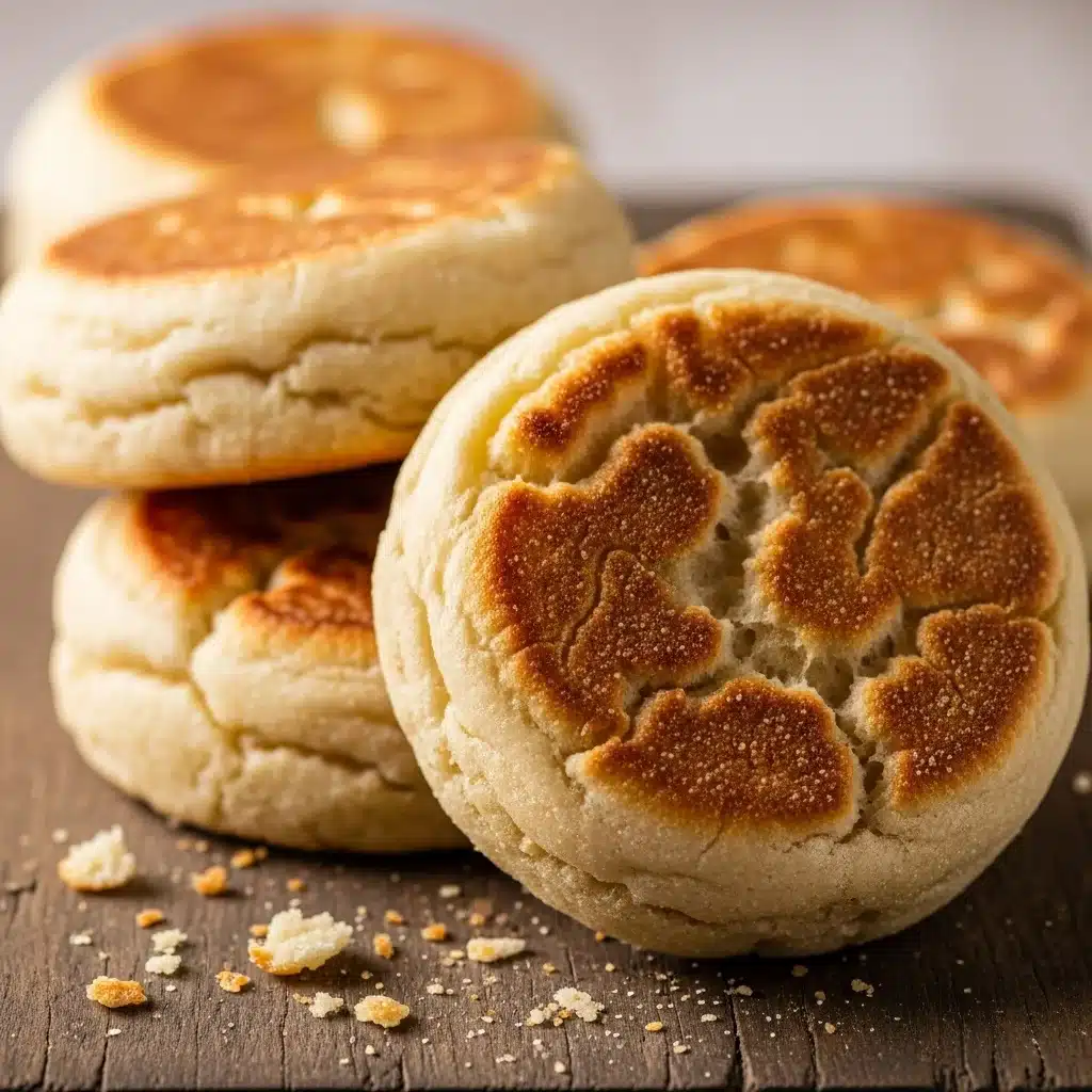 Sourdough English Muffin Recipe , 5 Secrets to Irresistible Flavor 6 Sourdough English muffin recipe golden muffins close up