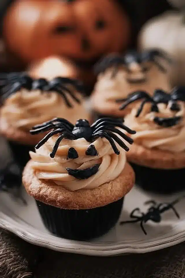 A platter of spooky Halloween finger food featuring eerie snacks and treats for a festive gathering.