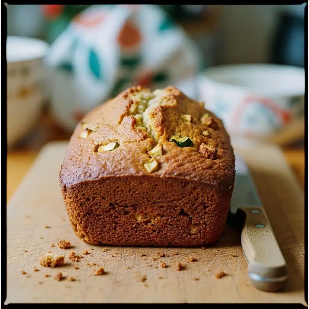 Delicious apple cinnamon zucchini bread fresh out of the oven