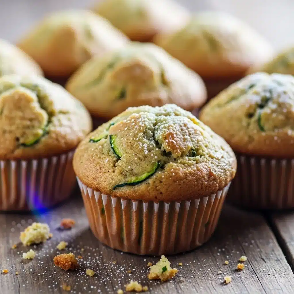 Zucchini Muffins 1 Freshly baked zucchini muffins cooling on a wire rack