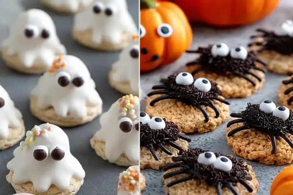 Colorful Halloween party food ideas for kids, featuring spooky treats and festive snacks.