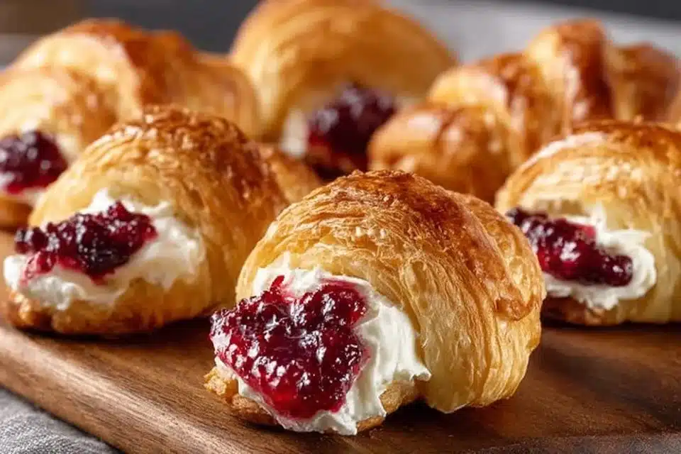 Cranberry Cream Cheese Crescent Bites on a serving platter