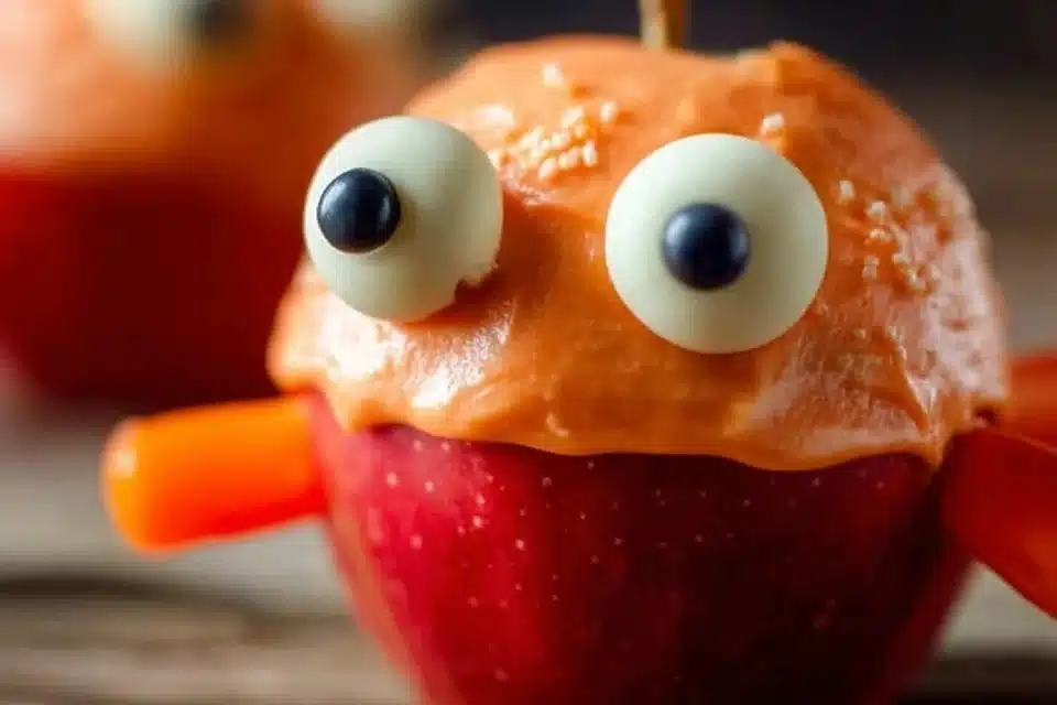 Easy Halloween Candied Apples with Fun Candy Eyes 4 Easy Halloween candied apples decorated with fun candy eyes