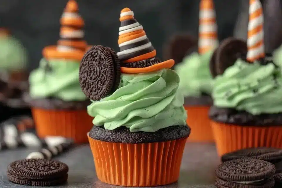 Easy Halloween Spider Web Cupcakes in Just 30 Minutes 4 Easy Halloween Spider Web Cupcakes decorated with frosting webs and candy spiders