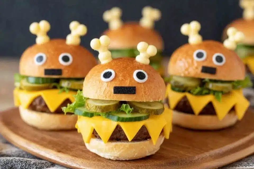 Easy Monster Burgers: 5 Juicy Reasons Families Love This Recipe 4 Delicious easy monster burgers stacked high with toppings