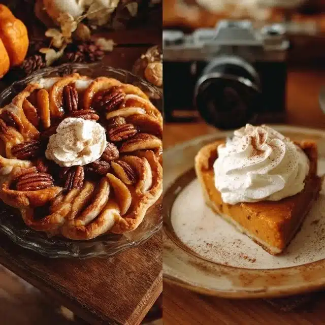 Delicious easy Thanksgiving desserts on a festive table