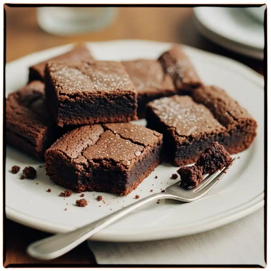 Delicious flourless Greek yogurt brownies topped with chocolate.