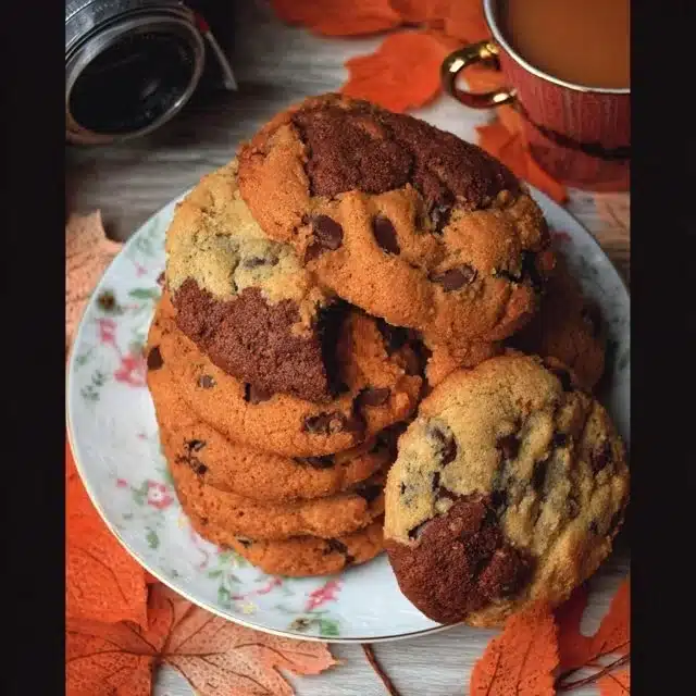 Harvest Marble Chocolate Chip Cookies fresh on rack