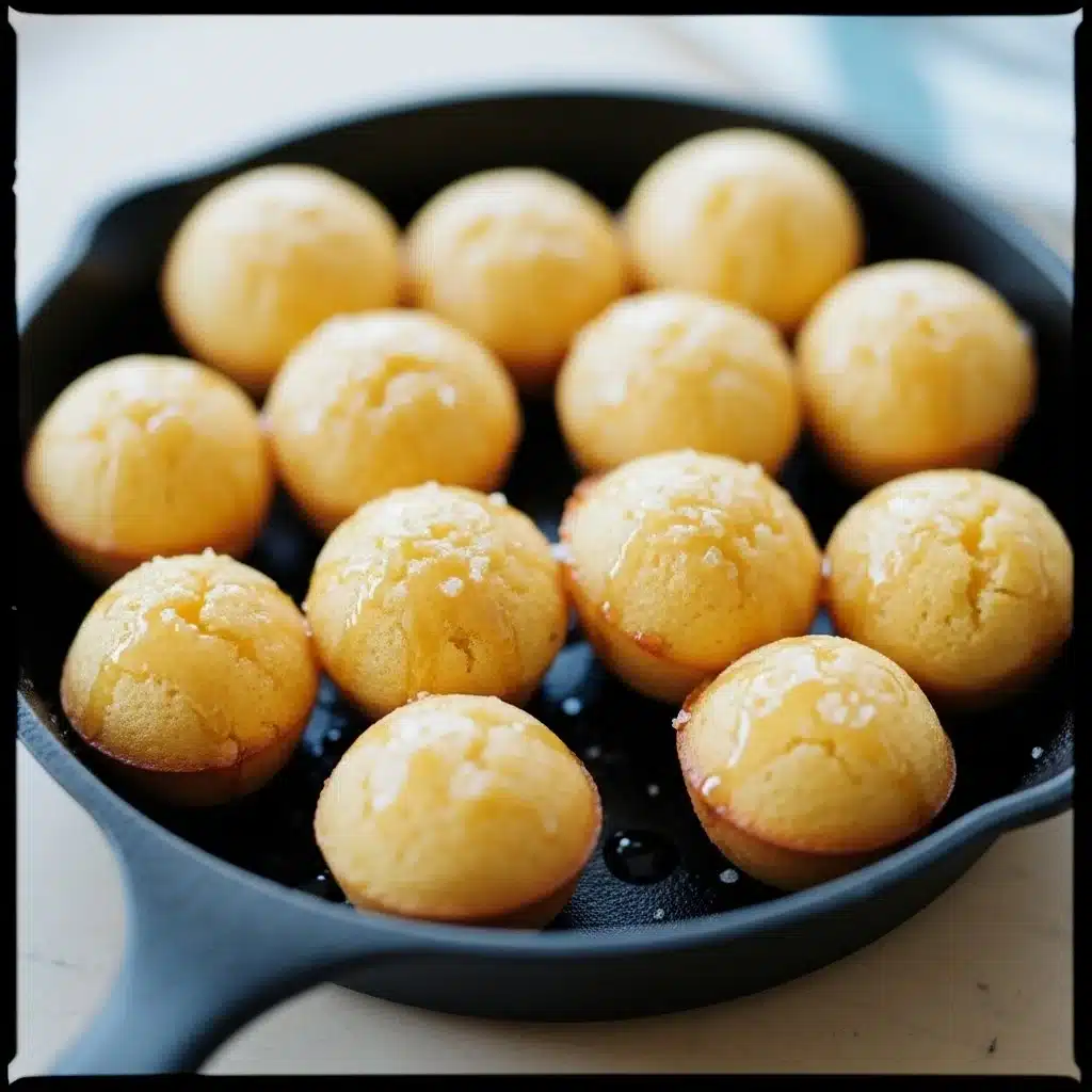 Honey Butter Cornbread Poppers served on a plate