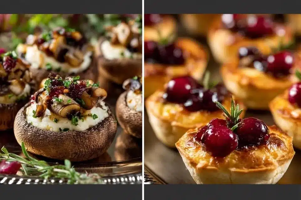 A variety of colorful fall appetizers arranged beautifully for a crowd.