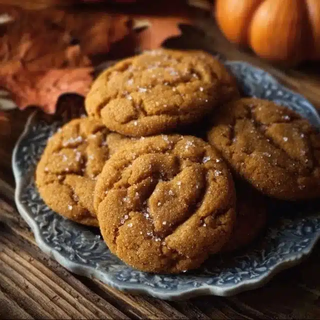 Maple Pumpkin Cookies: 5 Simple Steps for Delicious Treats 5 Deliciously baked Maple Pumpkin Cookies on a rustic plate