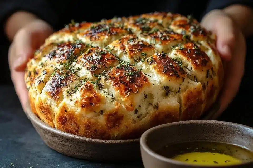 No-Knead Artisan Bread: 5 Irresistible Secrets for the Perfect Crust 2 Freshly baked no-knead artisan bread on a wooden cutting board.