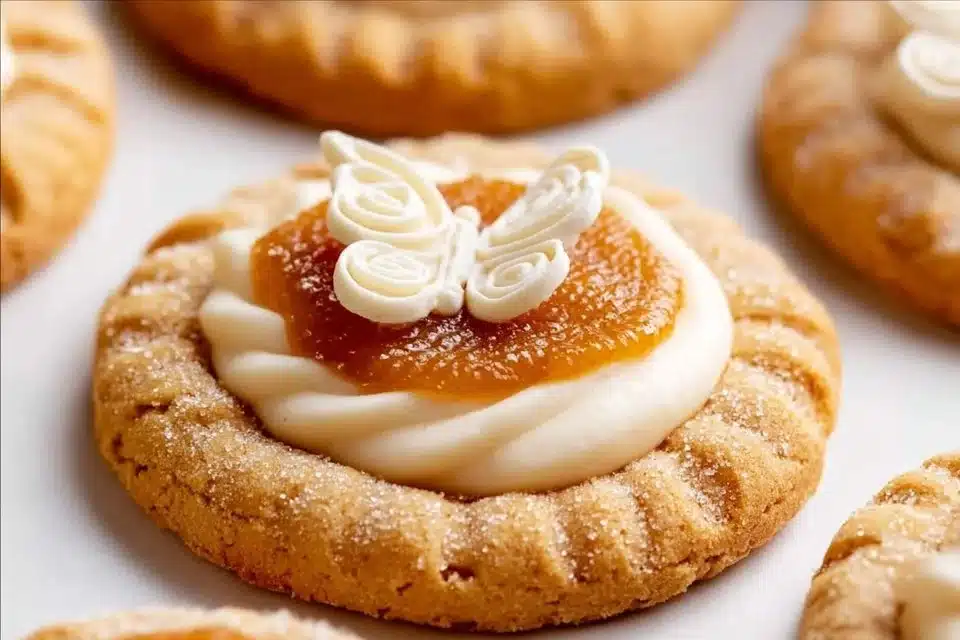 Delicious pumpkin pie cookies with fall spices and a creamy frosting.