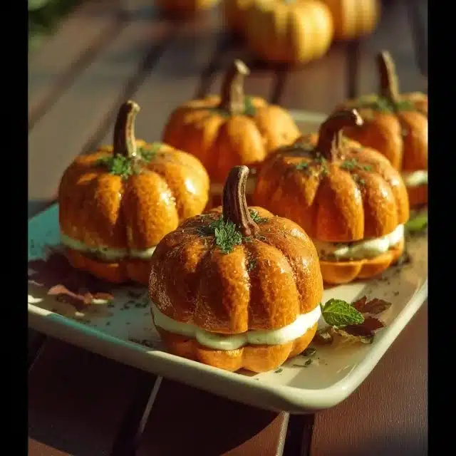 Pumpkin-shaped appetizers for festive fall celebrations
