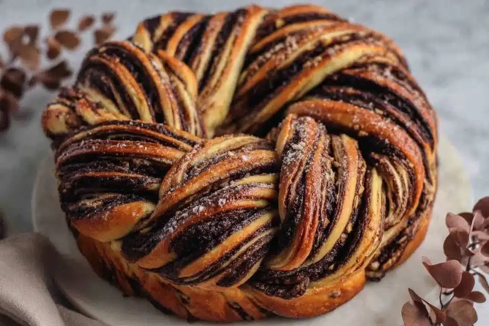 Soft sourdough chai spice star bread, beautifully shaped and spiced for a delightful twist.