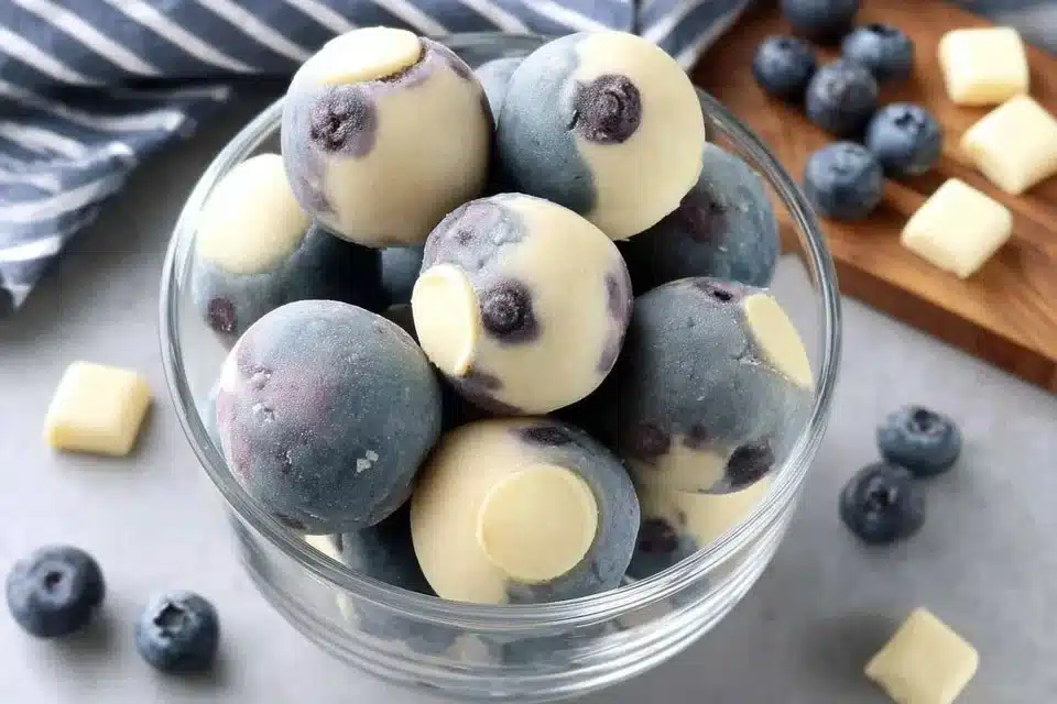 Frozen Greek Yogurt Blueberry Bites 4 Frozen Greek Yogurt Blueberry Bites