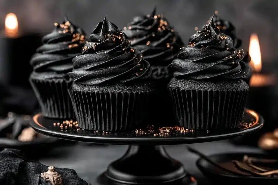 Ultimate Black Velvet Cupcakes Recipe: Sweet Indulgence 3 Delicious Black Velvet Cupcakes topped with cream cheese frosting