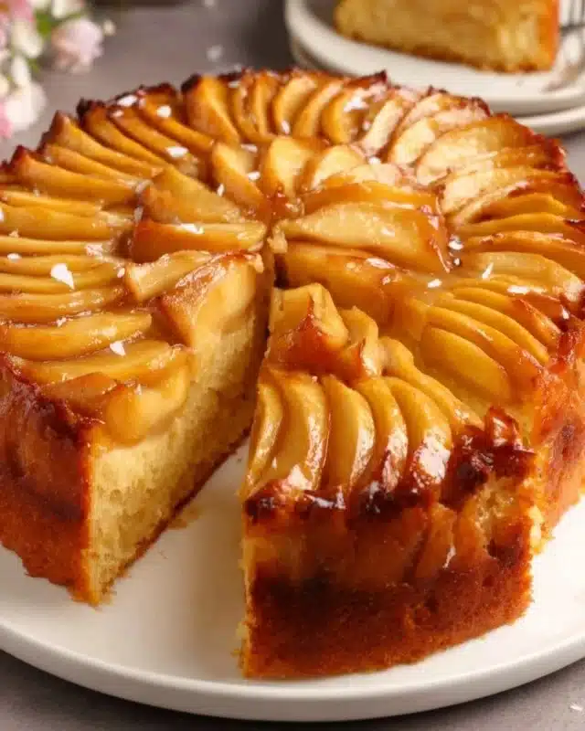 Classic French Apple Cake with fresh apples and a golden crust