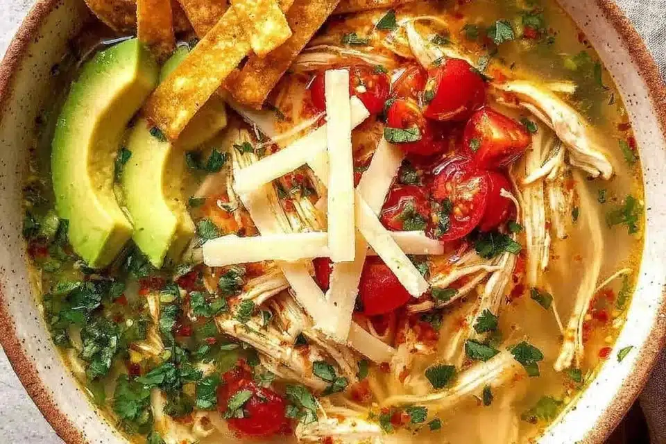 Easy Chicken Lime Soup: 5 Zesty Reasons to Make This Comfort Bowl Tonight 4 Bowl of easy chicken lime soup with fresh lime and cilantro garnish