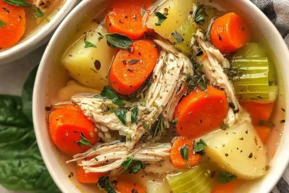 5 Reasons Easy Homemade Chicken Soup with Fresh Veggies Is the Ultimate Comfort Food 4 Bowl of easy homemade chicken soup with fresh vegetables