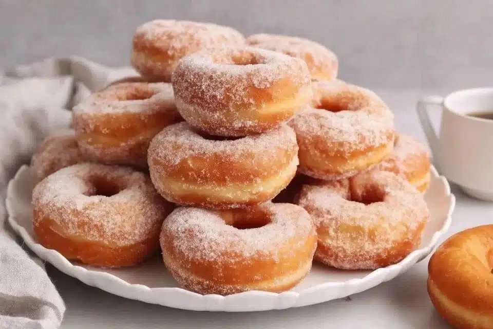 Easy Homemade Cinnamon Sugar Doughnuts: A Creative Twist to a Classic Treat 1 Delicious homemade cinnamon sugar doughnuts coated in sweet cinnamon sugar