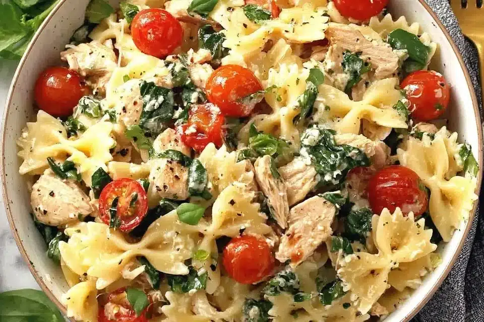 Easy Tuscan Tuna Pasta Salad 4 Delicious Easy Tuscan Tuna Pasta Salad with fresh ingredients