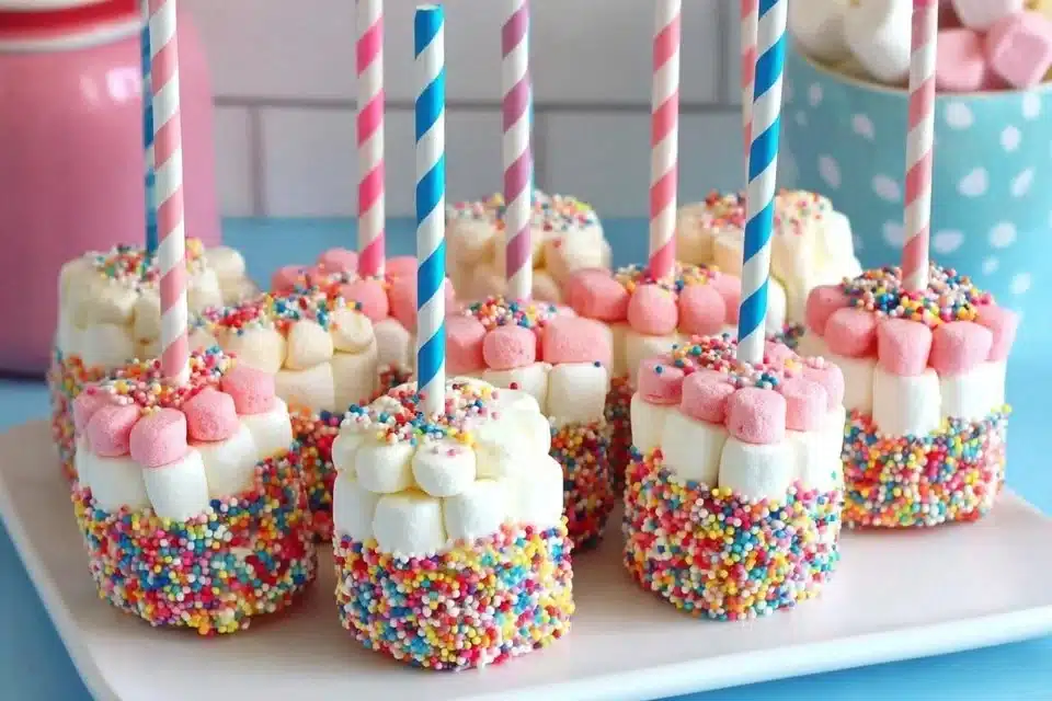 The Best Patriotic Marshmallow Pops You'll Ever Make 4 Colorful Patriotic Marshmallow Pops for a festive celebration