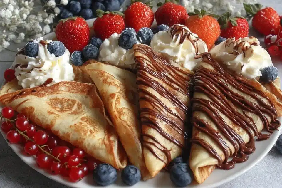 Delicious Spiderweb Crepes elegantly presented on a plate