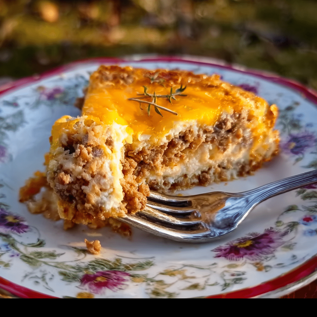Cheesy Monterey Sausage Pie