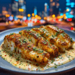 Garlic Butter Cod Strips with Sweet Chili Lime Sauce 6 Garlic Butter Cod Strips with Sweet Chili Lime Sauce