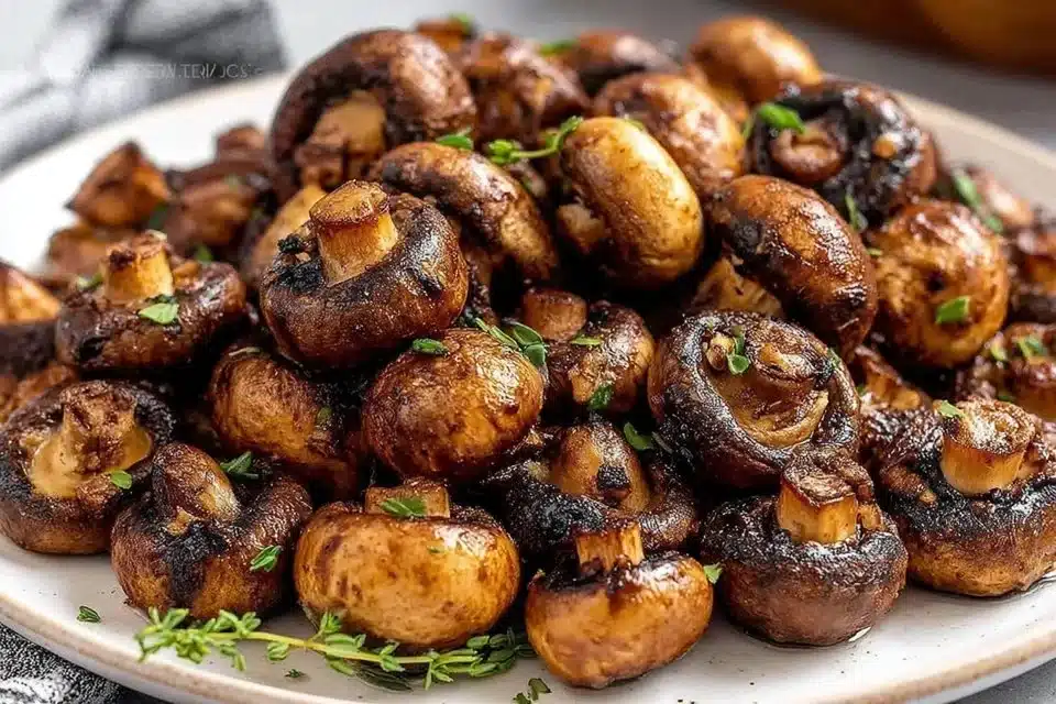 Crispy air fryer mushrooms served as a tasty snack