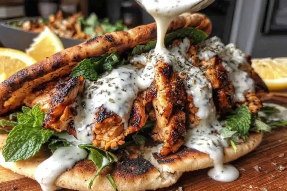The Best Chicken Shawarma with Garlic Sauce Recipe You Need to Try 3 Delicious Chicken Shawarma served with creamy garlic sauce