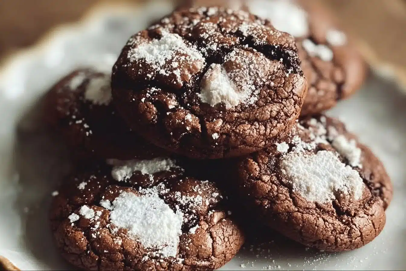 Hot Chocolate Brownie Cookies 3 Delicious hot chocolate brownie cookies, combining the richness of brownies and chocolate goodness.