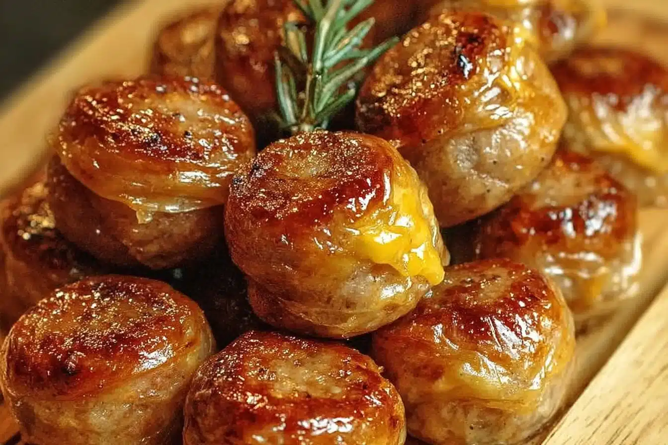Kilted Sausage Bites - Cheesy appetizers for parties and gatherings