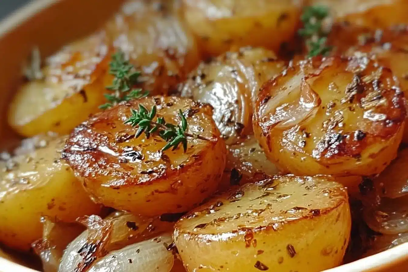 Slow Cooker Lipton Onion Potatoes - a tasty and easy recipe for a side dish.