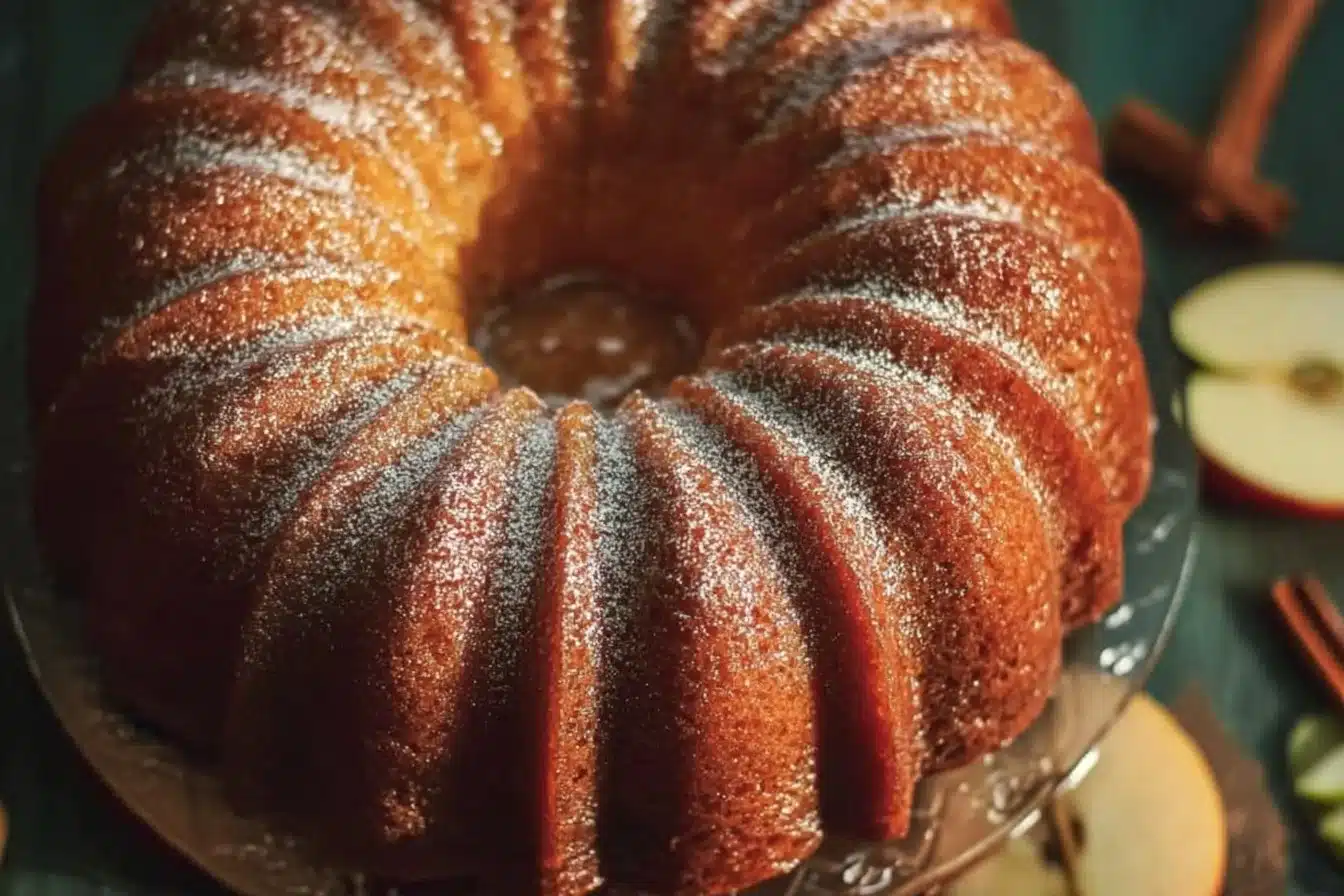 Spiced Apple Cider Bundt Cake 3 Delicious spiced apple cider bundt cake with a rich glaze