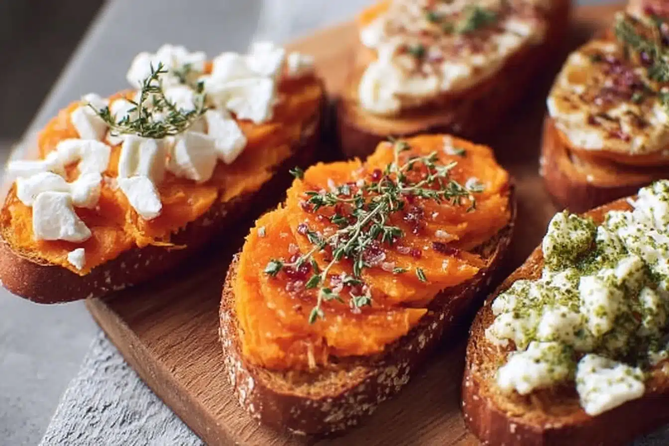 Sweet Potato Toast 3 Delicious sweet potato toast topped with avocado and sesame seeds