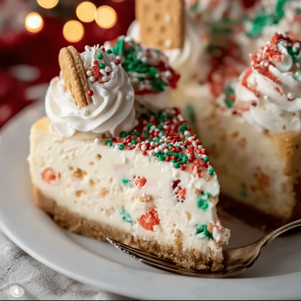 Christmas Sugar Cookie Cheesecake Festive Holiday Dessert Recipe 🎄🍰