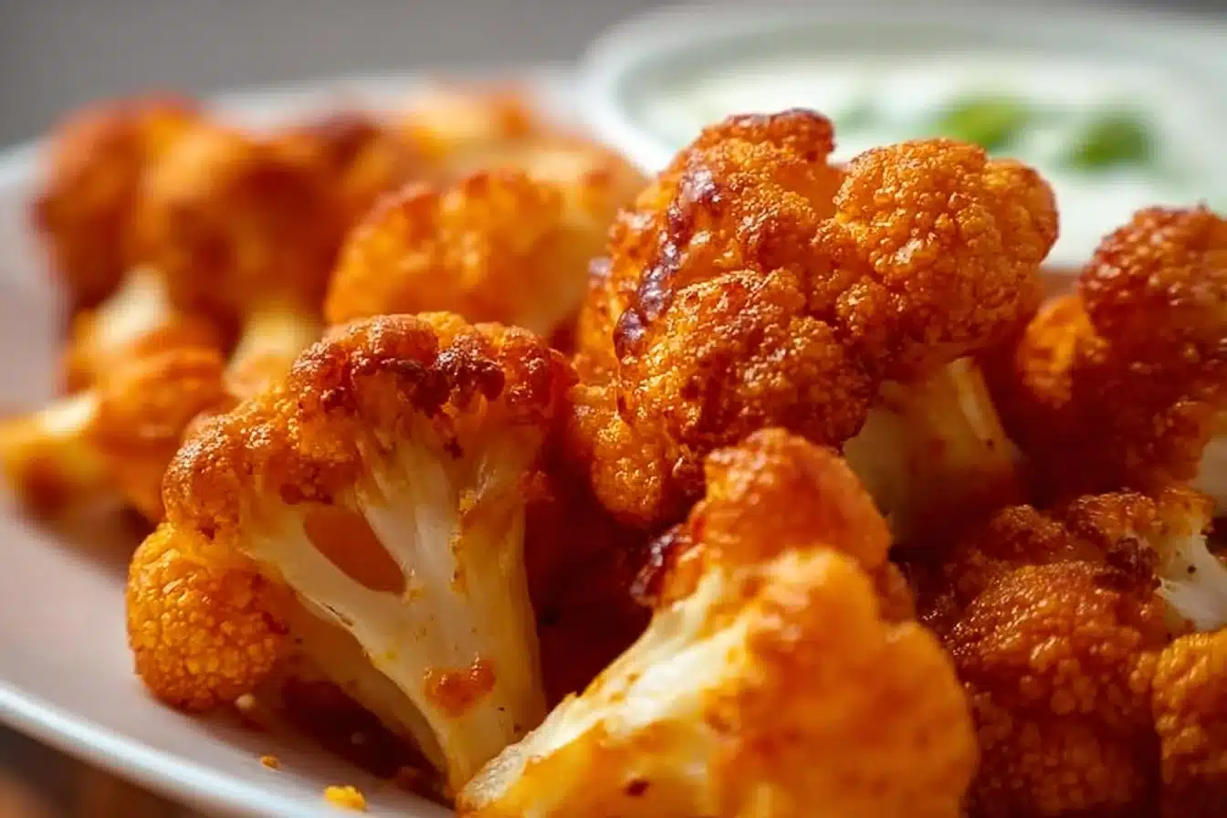 Buffalo Cauliflower Wings 3 Spicy Buffalo cauliflower wings served with dipping sauce